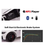 BMW M5,Lithium, Leather seat, Rubber tires, Children's battery car! 3 - Slika 7