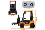 Jcb Electric Forklift For Children – 12V With Real Lifting And Driving Function - Slika 15