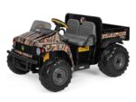 John Deere 12-Volt Electric Children's Tractor With Working Excavator Arm And Tipping Bucket.