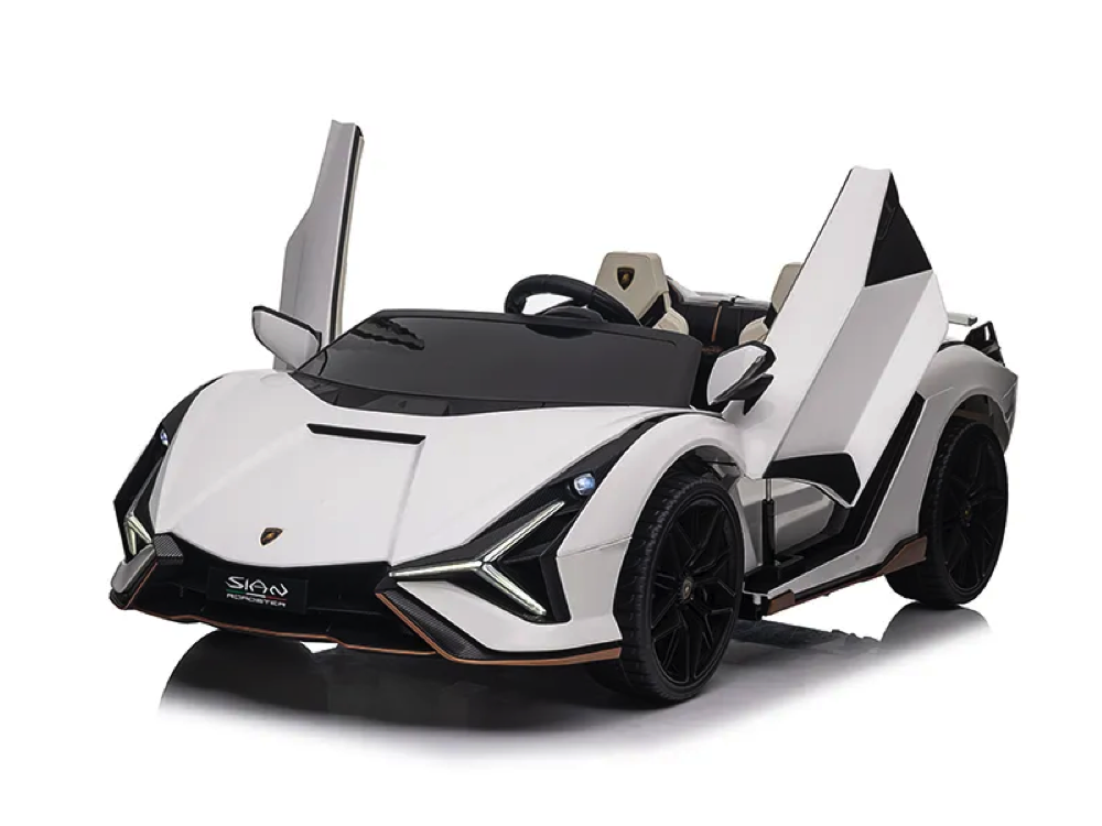 qls6988-lamborghini-sian-2-zitter-elektrische-kind.png Lamborghini Sian, 24 Volt Electric Children's Car With Rubber Tires, Leather Seat And More - Slika 1