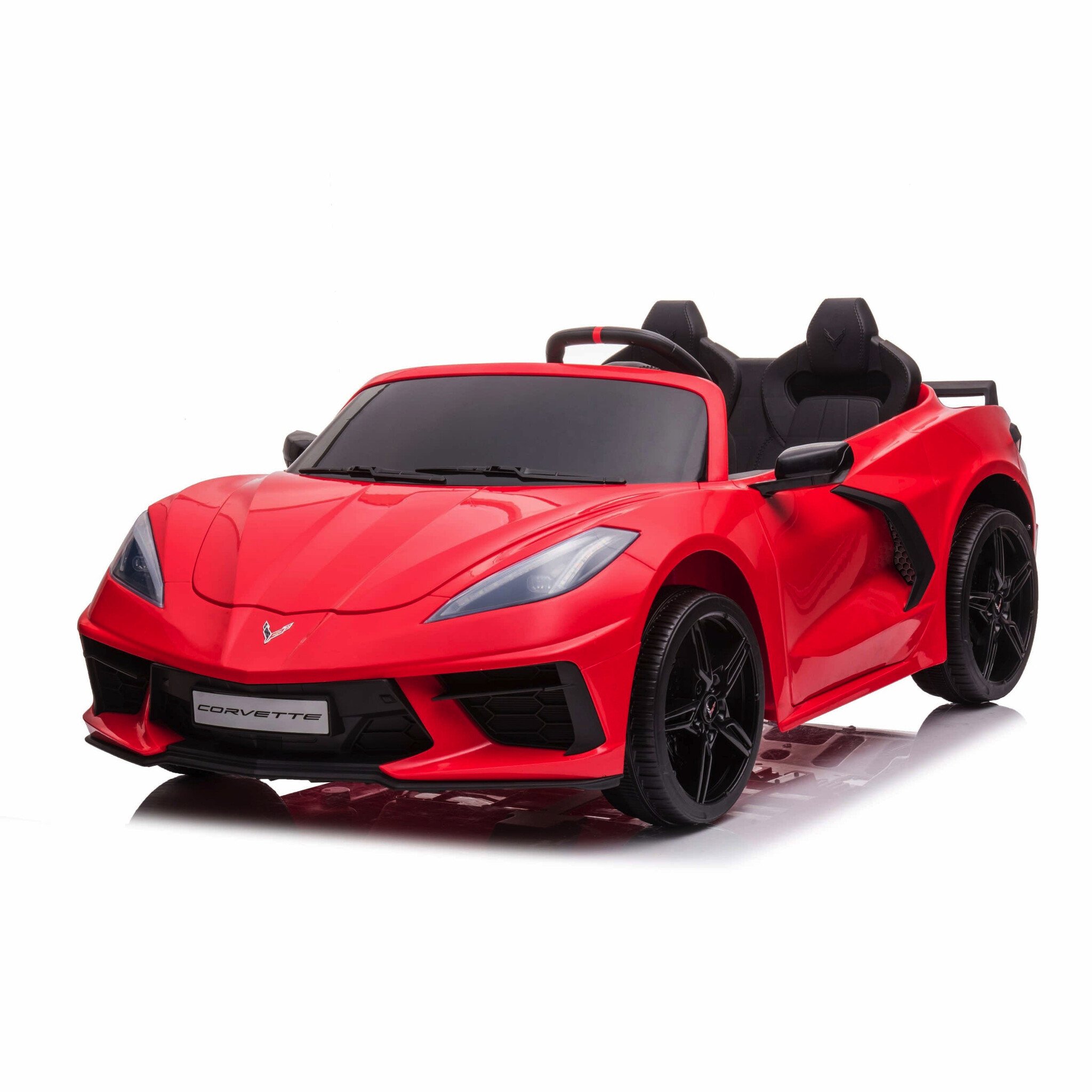 tr2203-red-1.jpg Corvette Stingray, An Infant Electric Vehicle With 2 Persons, 12 Volts With The Goma, As Well As The Customer! - Slika 1